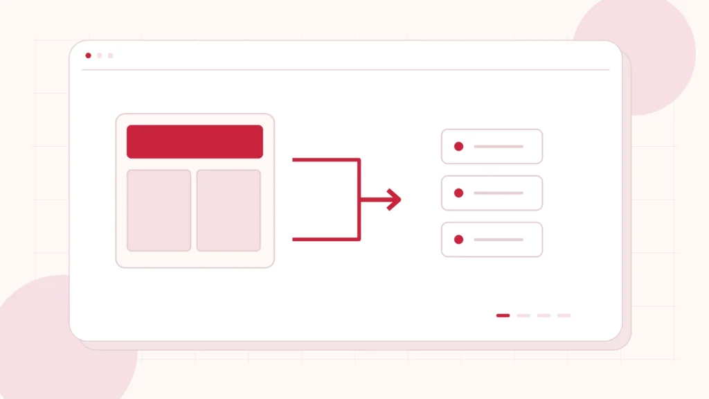 Editorial illustration of a website layer and a separate connected application service