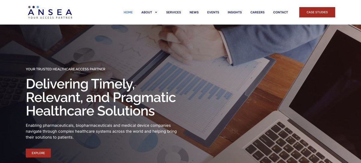 Ansea Consulting website preview
