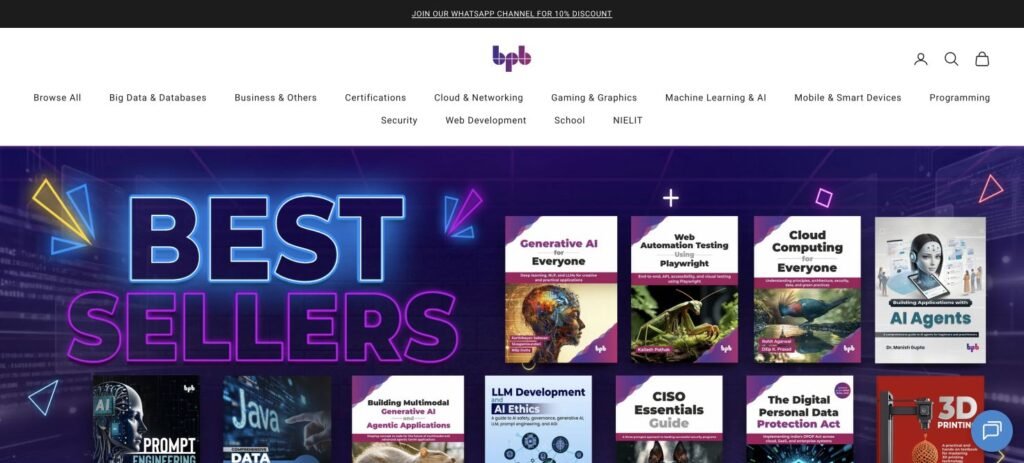 Live BPB Online bookstore preview, October 2026