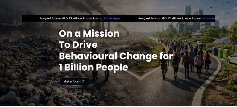 Live Recykal sustainability website preview, October 2026