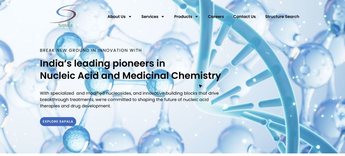 Sapala Organics website preview