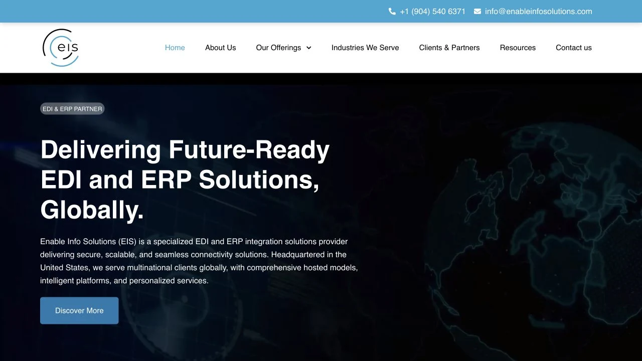 Enable Info Solutions website screenshot