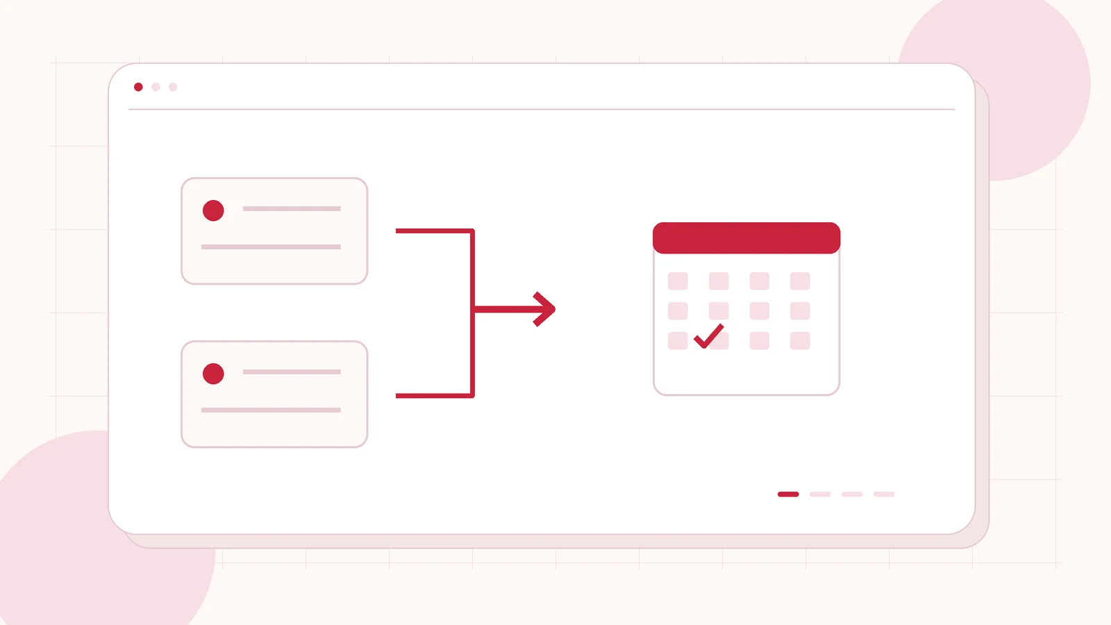 Editorial illustration of two planning workstreams connecting to one website migration plan